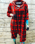 Flauschoverall Schottenkaro Jumpsuit London