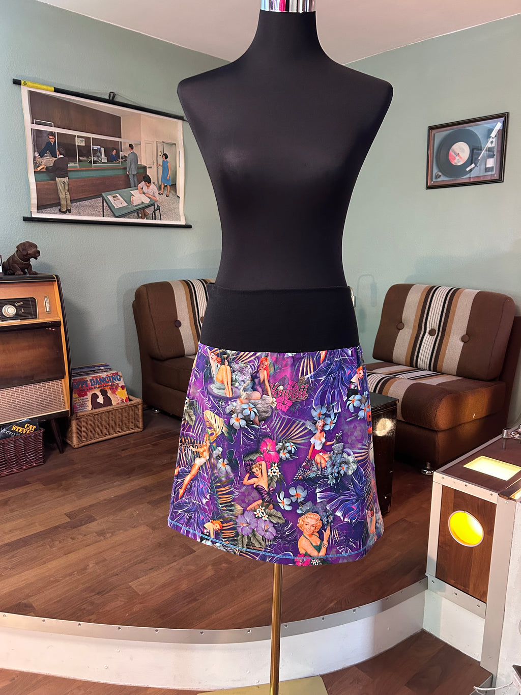 Rock Retroprint auf Lila