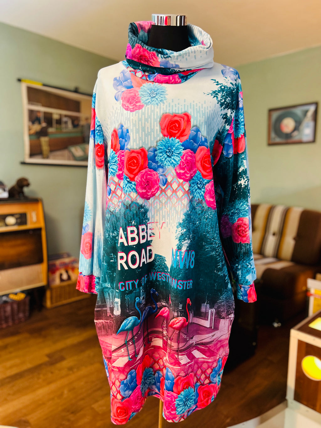 Wohlfühlkleid - Abbey Road mit Flamingos