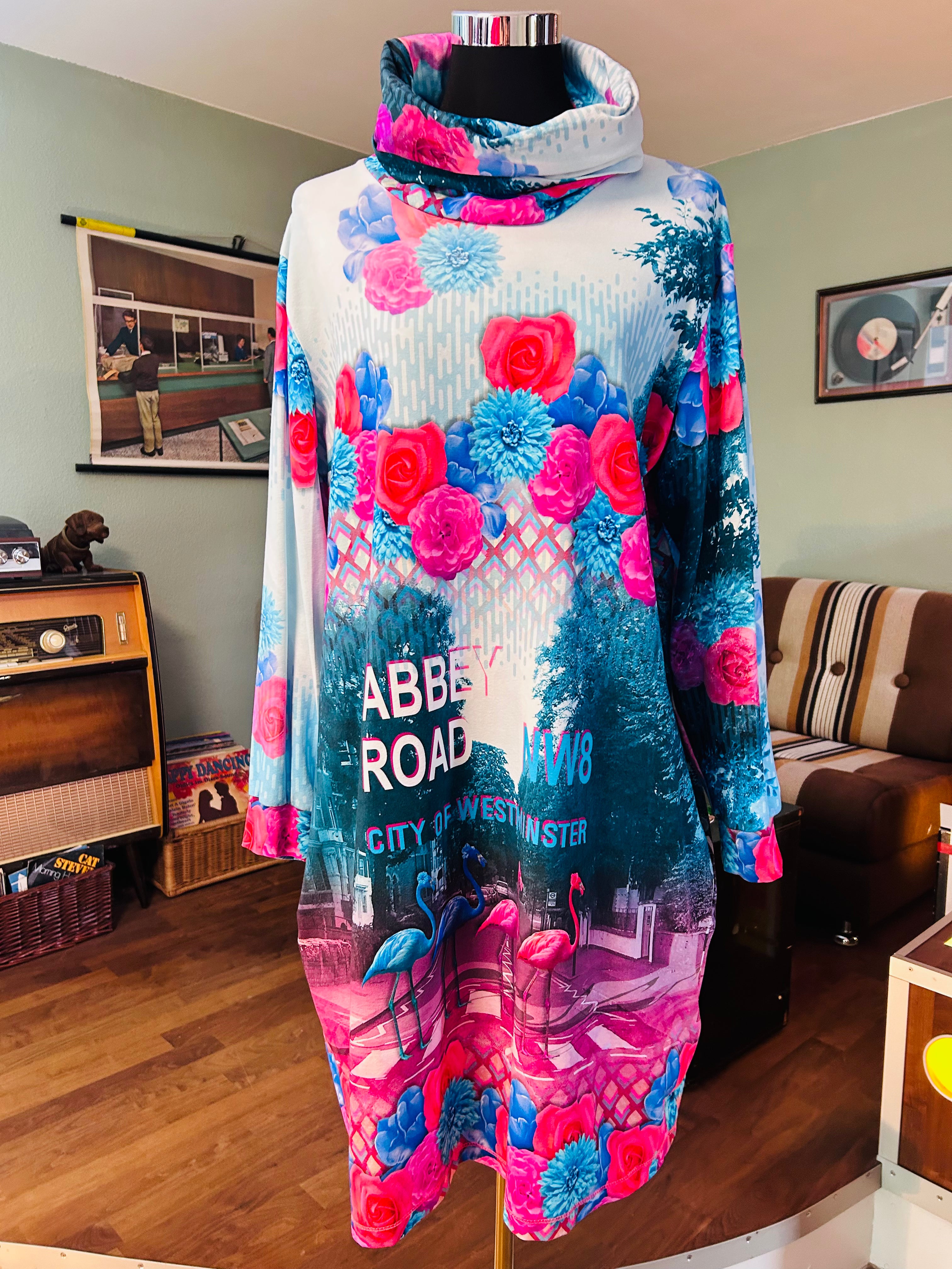 Wohlfühlkleid - Abbey Road mit Flamingos