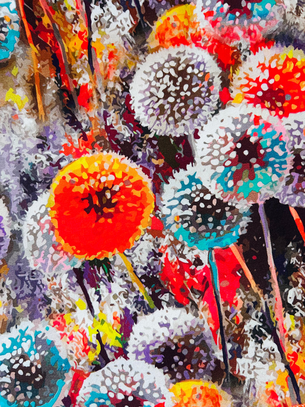 Rock Retro Flower Blumen Pusteblume