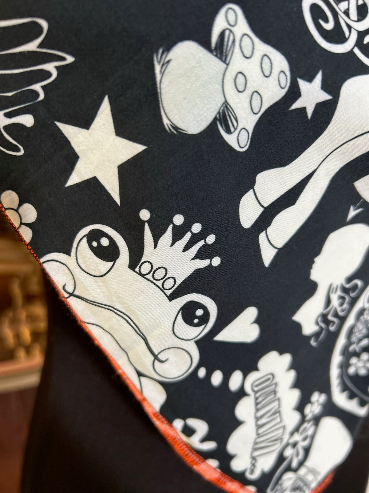 Wendemusselin-Schal mit märchenhaftem Schwarz-Weiß-Motiv 🦄✨
